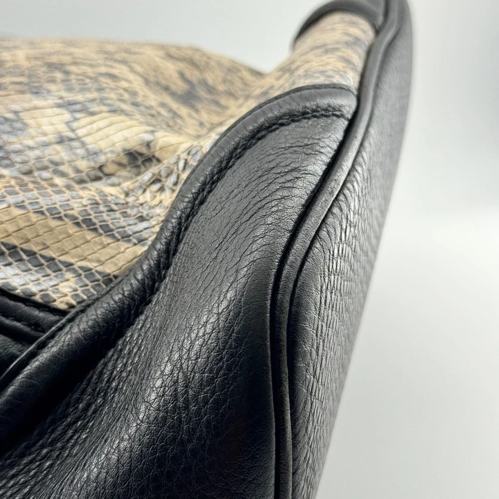 MCM Leather Backpack with Python Print Front Panel - Picture 7 of 16